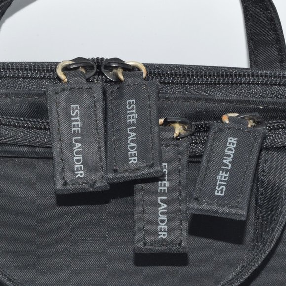 Vintage Estee Lauder Cosmetic Makeup Bag Black - Picture 10 of 10